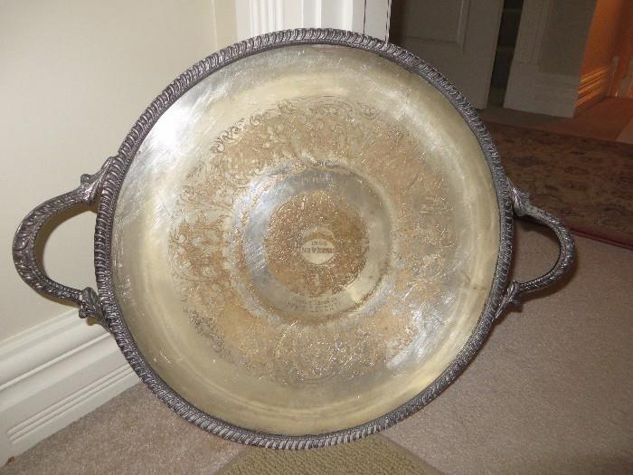 1950 GREEN BAY HORSE SHOW TRAY / SILVERPLATE
