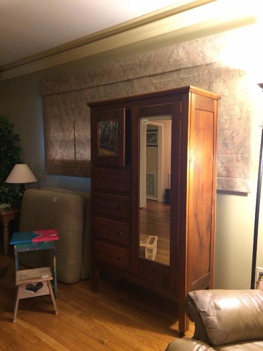 Furniture! Leather recliner and vintage armoire to name a couple of items, all in excellent condition.