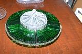Vintage Cut glass Lazy Susan