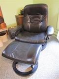 Ekornes Stressless recliner and ottoman