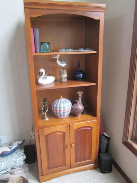 One of a pair bookcases and contents.