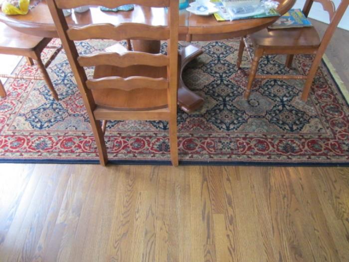 Kitchen oriental design rug.