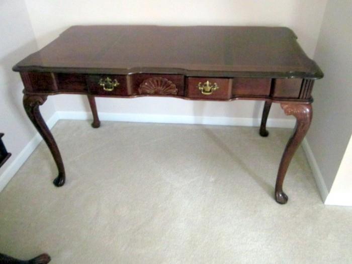 Chippendale style mahogany library table.