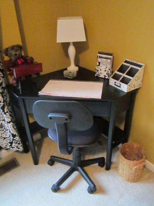 Corner desk & chair.