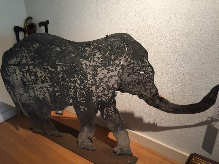 Metal Folk Art elephant