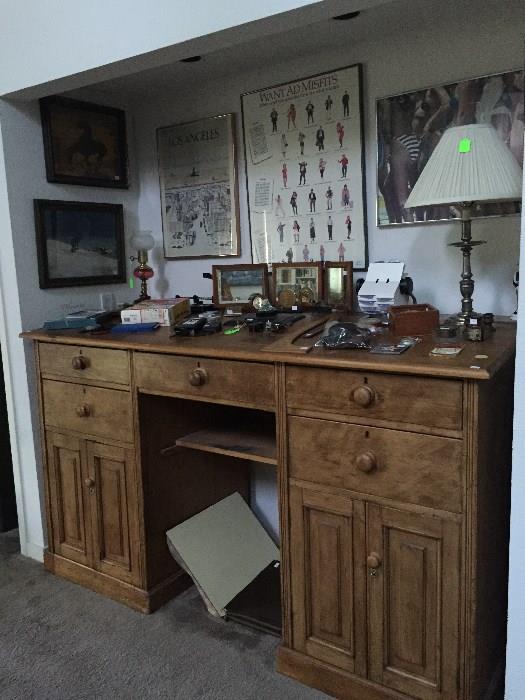 Antique Scottish school master's desk