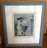 David Schneuer Signed "Two Ladies"