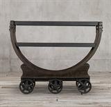 Vintage Wall Paper Factory Bar Cart from Restoration Harware