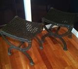 2 Iron Industrial design stools