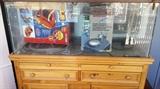 aquarium with cabinet and accessories