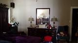 Thomasville king size book case headboard, mirror and dresser, lamps