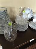 Tiffany Glass Vase , Jugs, Dinner Set