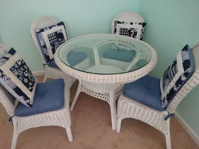 Wicker Table and Chairs