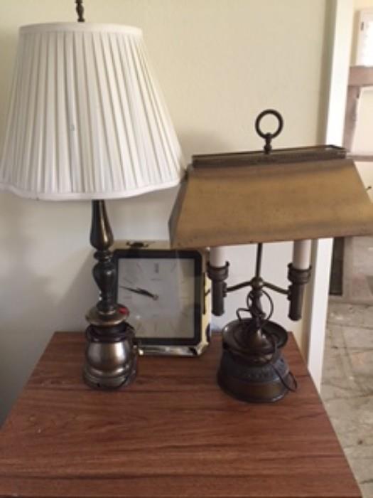Lamps - Antique - table clocks 