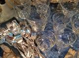 CRYSTAL & STERLING SILVER FLATWARE