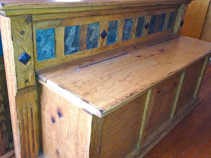 ARTS & CRAFTS STYLE BED BENCH/STORAGE CHEST