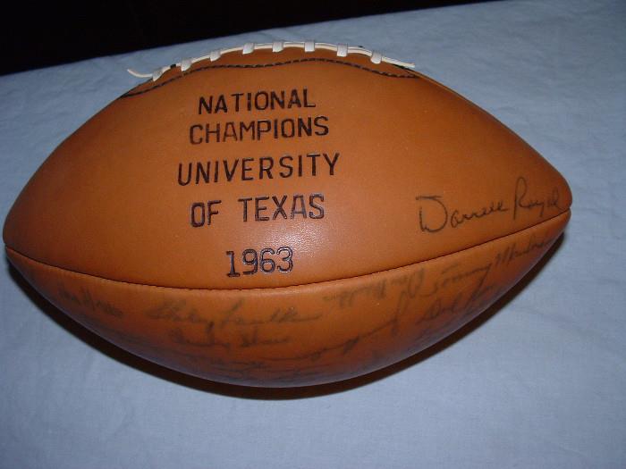 Signed 1963 National Championship football