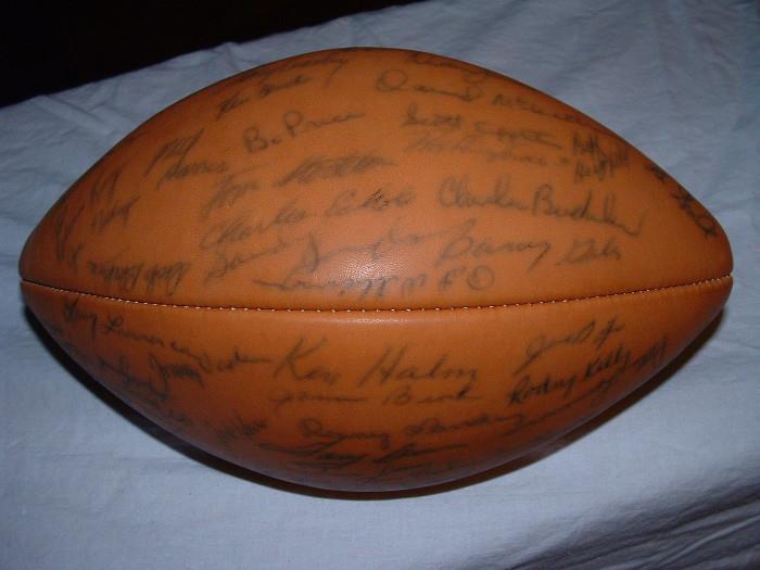 Signed by Darrel Royal and the entire team