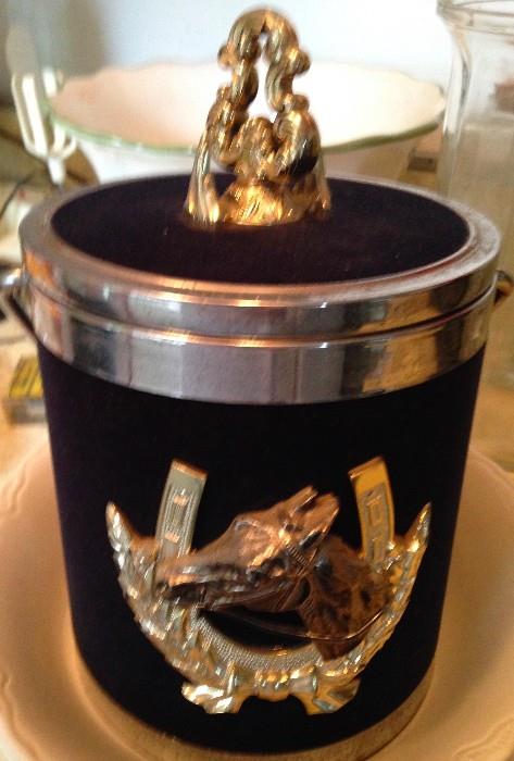 Vintage ice bucket great for Kentucky Derby party