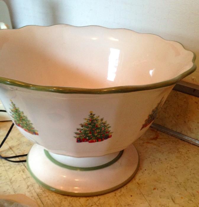 Christopher Radko China Christmas bowl..