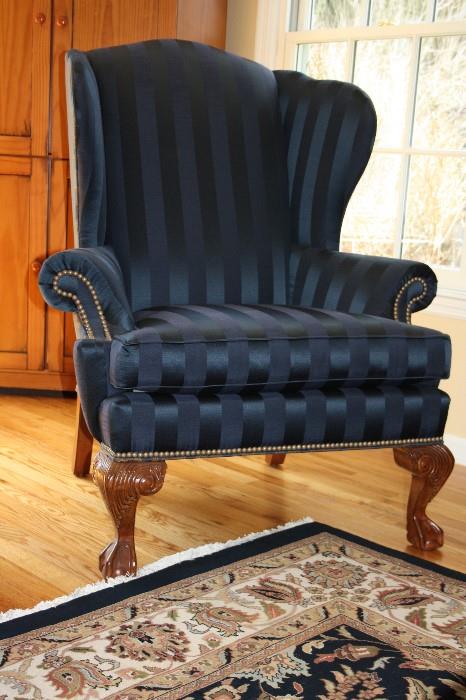 Ethan Allen Giles Wing chairs (Pair) - 46" Height X 25" Wide - Seat Height 20", Seat D X W =20", 