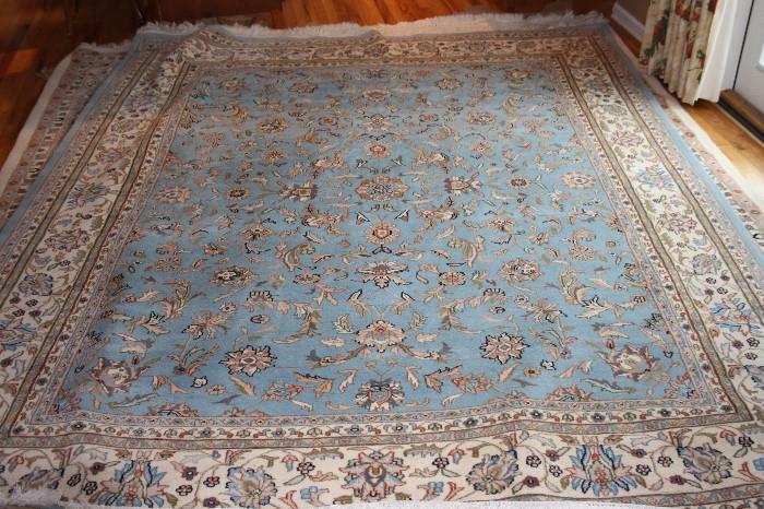 Rug - Light Blue - 10' X 8' Persian - Hand Knotted 600 per an inch