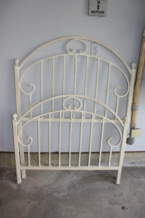 Twin size White Iron Bed Frame