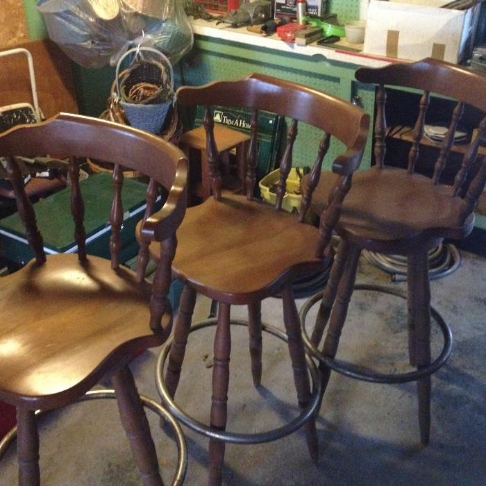 3 captain style bar stools