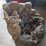 Fiberglass corner fountain "rock" waterfall