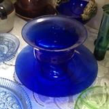 Depression cobalt bowl and plate