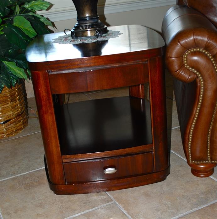 2 cherry solid wood end tables $695-schnadig brand