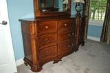 bowed front triple dresser w/ bernhardt set