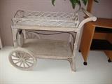 Large cane Tea cart