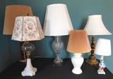 Assorted lamps.