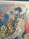 1898 ORIGINAL ALCAZAR D'ETE LA BELLE OTERO (ORIGINAL DANCE) FRAMED POSTER- SUPER RARE HUGE SIZE (PAL -Jean de Paléologue, 1860-1942) COLLECTORS DREAM