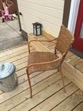 WICKER CHAIR AND TABLE SET