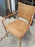 WICKER CHAIR AND TABLE SET