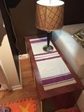 SIDE TABLE AND LAMP