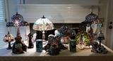 Just some of the assorted Tiffany Style Lamps