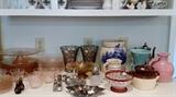 Depression glass, McCoy Pottery, etc