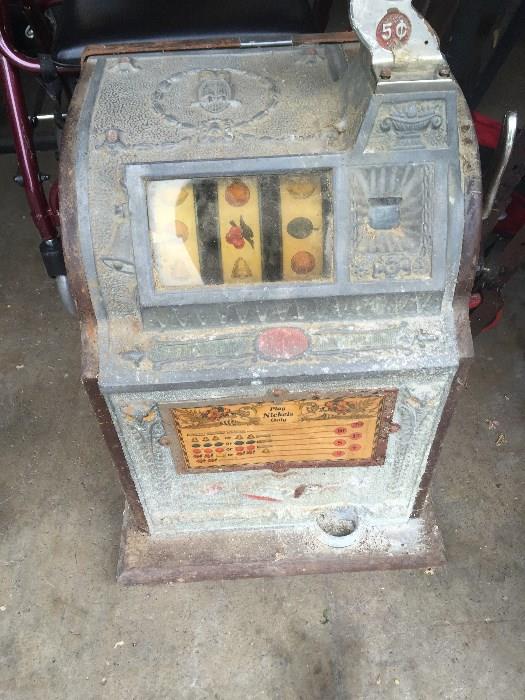 Early 1900's 5 cent slot machine