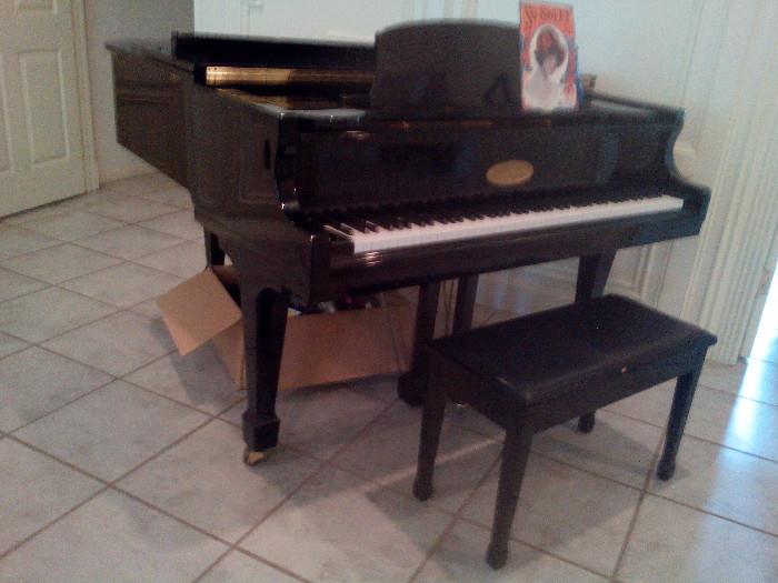 Fabulous Story & Clark - Baby Grand Piano /  with wireless Pianomation Player Piano. Bench, multiple-CD player, and selection of CD's originally cost $11,000.       http://www.qrsmusic.com/sc/default.asp