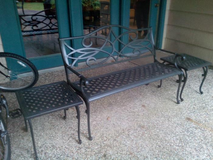 Patio Bench ,  2 tables