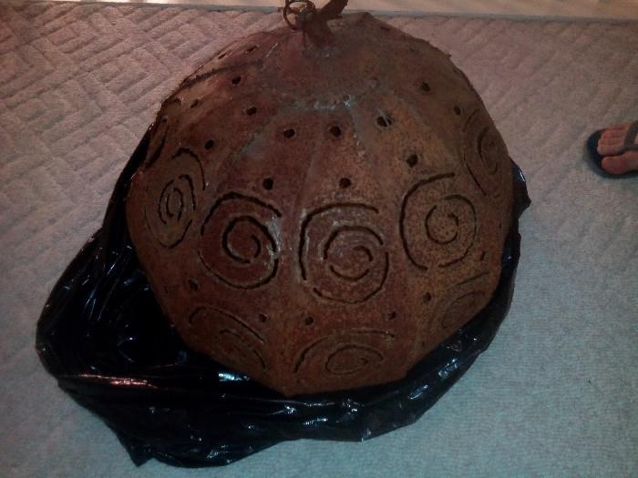 Unique Fall Pumpkin, metal, 3 sizes, small, medium, large, aprx. 2' , designed to be lighted