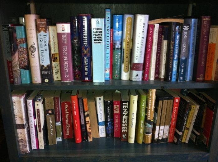 100s of books--cookbooks, novels, history and more.
