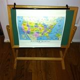 American Girl chalkboard with map.