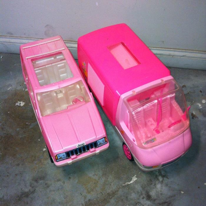 Barbie Jeep and RV.