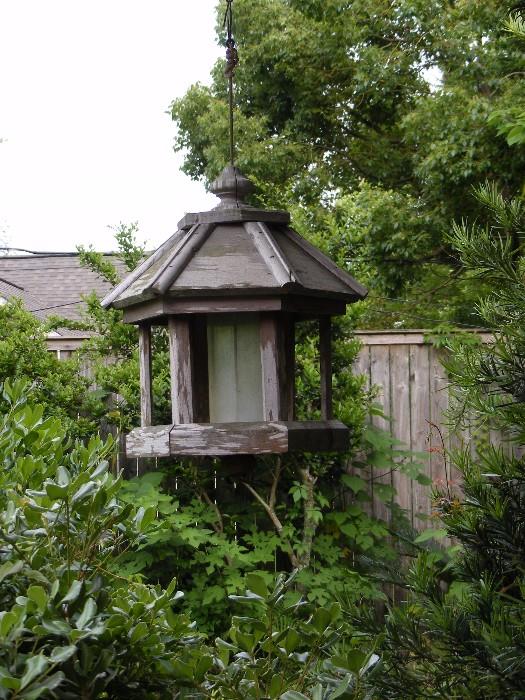 Beautiful vintage pagoda bird feeder