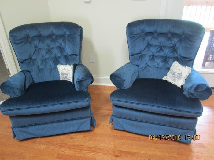 Pair of Side Chairs - Swivel and Rock
