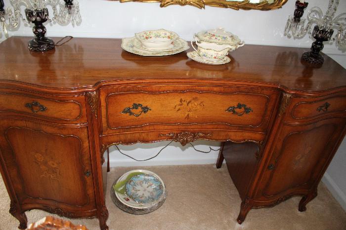 20th c. rosewood French Provincial sideboard